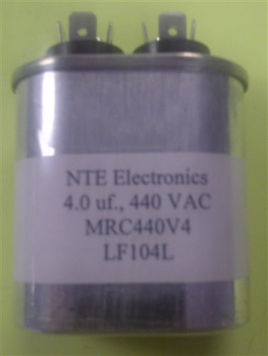 NTE Motor Run Capacitor 4uF 440VAC MRC440V4 ** Rated for Continuous/100% Duty Cycle **