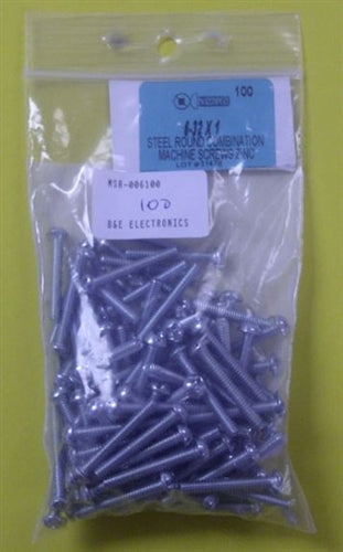 Hardware MSR-006100 6-32 1" Robertson-Slot Bolt / Screw 100/Pack