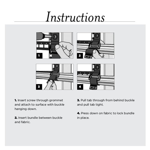 Rip-Tie N-10-G10-BK 1" x 10" Cinchstrap with End Grommet 10/Pack, Black