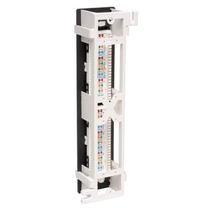 Tripplite N050-012 12-Port Wall-Mount Cat5e Patch Panel, 568B, RJ45 Ethernet, TAA