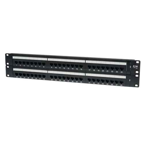 Tripplite N052-048 Tripp Lite Series 48-Port 2U Rack-Mount Cat5e 110 Patch Panel, 568B, RJ45 Ethernet, TAA