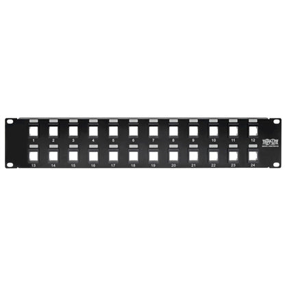 Tripplite N062-024-KJ 24-Port 2U Rack-Mount Unshielded Blank Keystone/Multimedia Patch Panel, RJ45, USB, HDMI, Cat5e/6