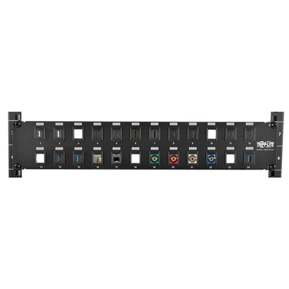 Tripplite N062-024-KJ 24-Port 2U Rack-Mount Unshielded Blank Keystone/Multimedia Patch Panel, RJ45, USB, HDMI, Cat5e/6