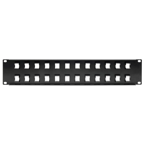 Tripplite N062-024-KJ 24-Port 2U Rack-Mount Unshielded Blank Keystone/Multimedia Patch Panel, RJ45, USB, HDMI, Cat5e/6