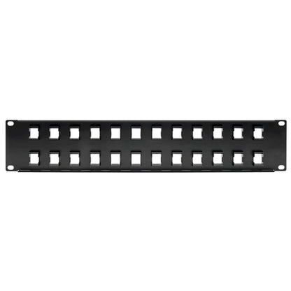 Tripplite N062-024-KJ 24-Port 2U Rack-Mount Unshielded Blank Keystone/Multimedia Patch Panel, RJ45, USB, HDMI, Cat5e/6