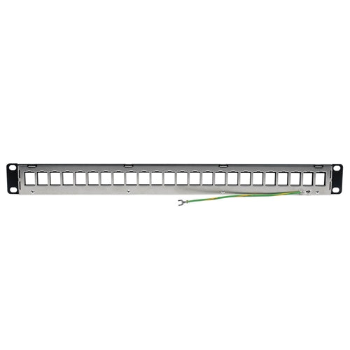 Tripplite N062-024-KJ-SH 24-Port 1U Rack-Mount Shielded Blank Keystone/Multimedia Patch Panel, RJ45, USB, HDMI, Cat5e/6