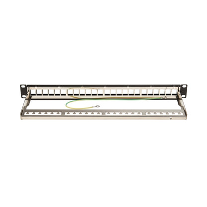 Tripplite N062-024-KJ-SH 24-Port 1U Rack-Mount Shielded Blank Keystone/Multimedia Patch Panel, RJ45, USB, HDMI, Cat5e/6
