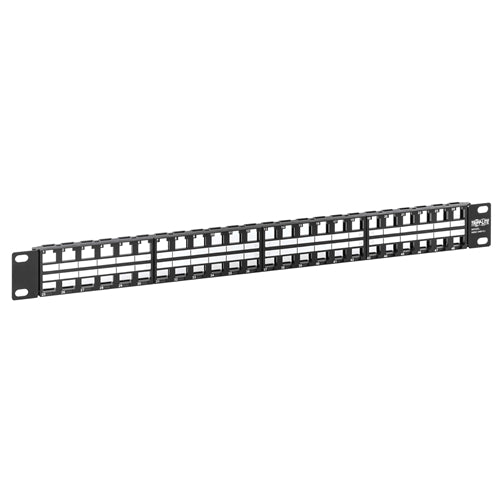 Tripplite N062-048-KJ 48-Port 1U Rack-Mount Unshielded Blank Keystone/Multimedia Patch Panel, RJ45, USB, HDMI, Cat5e/6