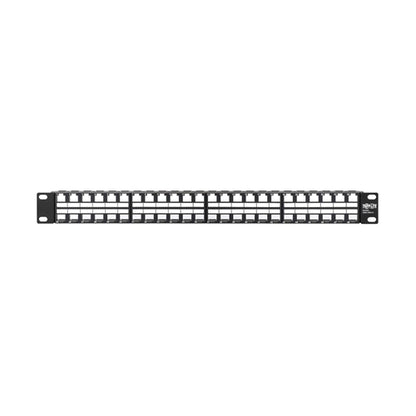 Tripplite N062-048-KJ 48-Port 1U Rack-Mount Unshielded Blank Keystone/Multimedia Patch Panel, RJ45, USB, HDMI, Cat5e/6