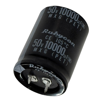 Rubycon N10000UF50VR Radial Electrolytic Snap-In Capacitor 10000uF 50V 105C (30mm x 42mm) Mfr# 50MXG10000MEFCSN30X40