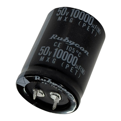 Rubycon N10000UF50VR Radial Electrolytic Snap-In Capacitor 10000uF 50V 105C (30mm x 42mm) Mfr# 50MXG10000MEFCSN30X40