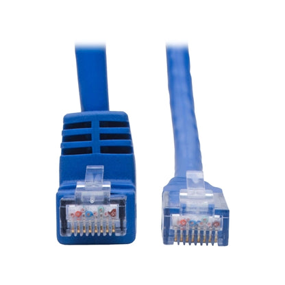 Tripplite N204-001-BL-DN Blue 1ft Down-Angle Cat6 Gigabit Molded UTP Ethernet Cable (RJ45 Right-Angle Down M to RJ45 M)