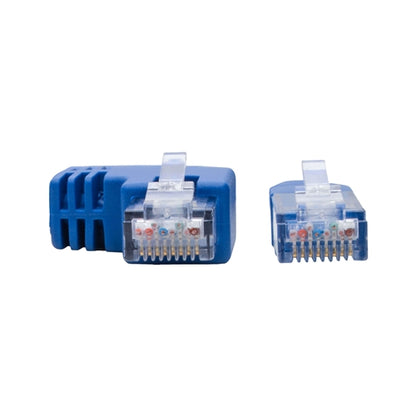 Tripplite N204-001-BL-LA Blue 1ft Left-Angle Cat6 Gigabit Molded UTP Ethernet Cable (RJ45 Left-Angle M to RJ45 M)