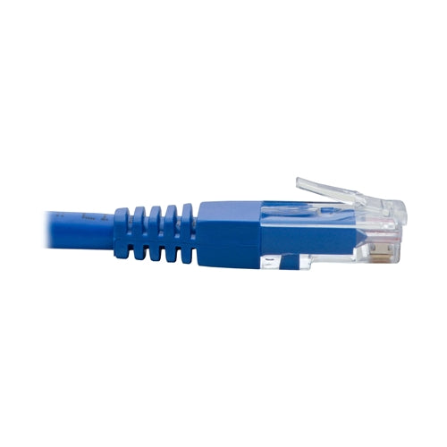 Tripplite N204-001-BL-LA Blue 1ft Left-Angle Cat6 Gigabit Molded UTP Ethernet Cable (RJ45 Left-Angle M to RJ45 M)