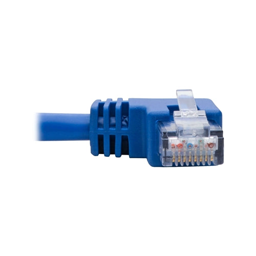 Tripplite N204-001-BL-LA Blue 1ft Left-Angle Cat6 Gigabit Molded UTP Ethernet Cable (RJ45 Left-Angle M to RJ45 M)