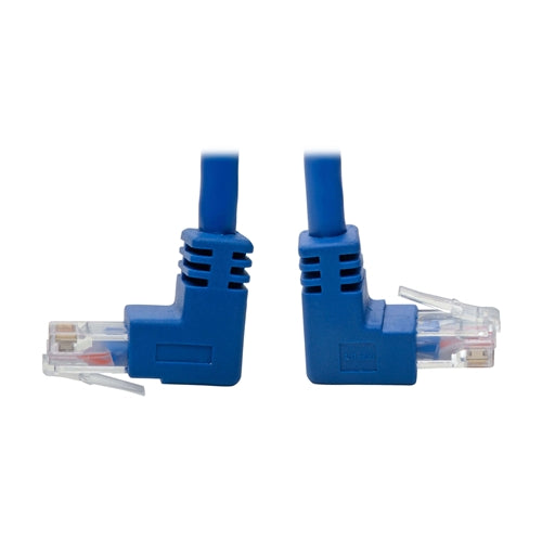 Tripplite N204-001-BL-UD Blue 1ft Up/Down-Angle Cat6 Gigabit Molded UTP Ethernet Cable (RJ45 Up-Angle M to RJ45 Down M)