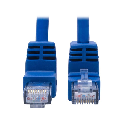 Tripplite N204-001-BL-UD Blue 1ft Up/Down-Angle Cat6 Gigabit Molded UTP Ethernet Cable (RJ45 Up-Angle M to RJ45 Down M)