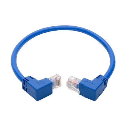 Tripplite N204-001-BL-UD Blue 1ft Up/Down-Angle Cat6 Gigabit Molded UTP Ethernet Cable (RJ45 Up-Angle M to RJ45 Down M)