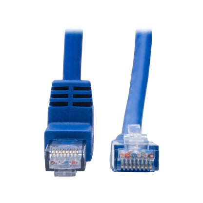 Tripplite N204-001-BL-UP Blue 1ft Up-Angle Cat6 Gigabit Molded UTP Ethernet Cable (RJ45 Right-Angle Up M to RJ45 M)