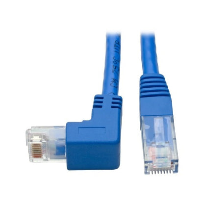 Tripplite N204-003-BL-DN Blue 3ft Down-Angle Cat6 Gigabit Molded UTP Ethernet Cable (RJ45 Right-Angle Down M to RJ45 M)