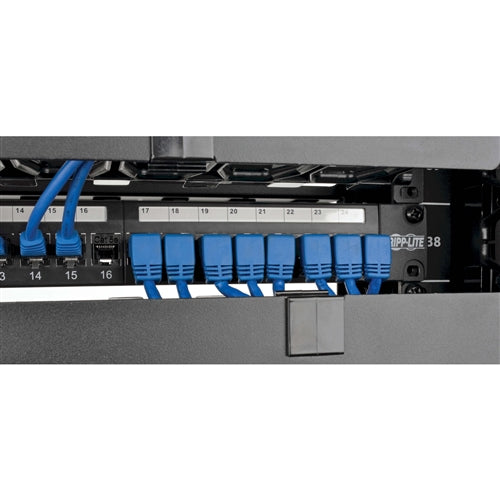 Tripplite N204-003-BL-DN Blue 3ft Down-Angle Cat6 Gigabit Molded UTP Ethernet Cable (RJ45 Right-Angle Down M to RJ45 M)