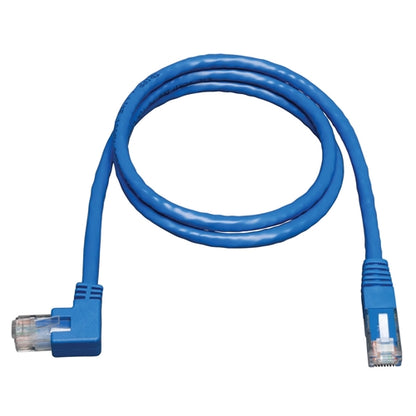 Tripplite N204-003-BL-LA Blue 3ft Left-Angle Cat6 Gigabit Molded UTP Ethernet Cable (RJ45 Left-Angle M to RJ45 M)