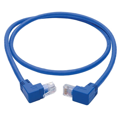 Tripplite N204-003-BL-UD Blue 3ft Up/Down-Angle Cat6 Gigabit Molded UTP Ethernet Cable (RJ45 Up-Angle M to RJ45 Down M)