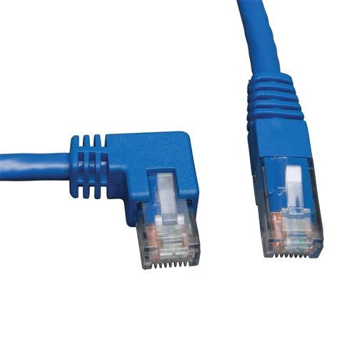 Tripplite N204-005-BL-LA Blue 5ft Left-Angle Cat6 Gigabit Molded UTP Ethernet Cable (RJ45 Left-Angle M to RJ45 M)