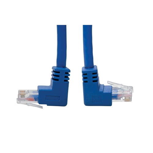 Tripplite N204-005-BL-UD Blue 5ft Up/Down-Angle Cat6 Gigabit Molded UTP Ethernet Cable (RJ45 Up-Angle M to RJ45 Down M)