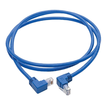 Tripplite N204-005-BL-UD Blue 5ft Up/Down-Angle Cat6 Gigabit Molded UTP Ethernet Cable (RJ45 Up-Angle M to RJ45 Down M)