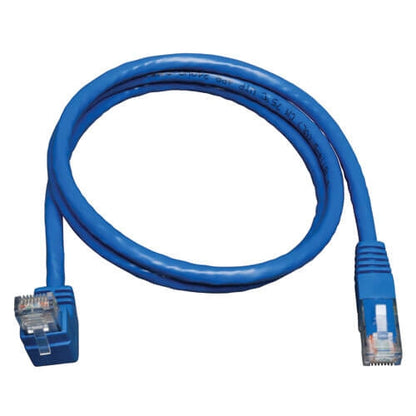 Tripplite N204-005-BL-UP Blue 5ft Up-Angle Cat6 Gigabit Molded UTP Ethernet Cable (RJ45 Right-Angle Up M to RJ45 M)