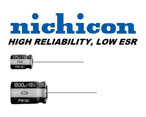 Nichicon N220UF35VR Radial Electrolytic Capacitor 220uF 35V 105C (10mm x 12.5mm) Low ESR 2000-8000H Mfr# UPW1V221MPD