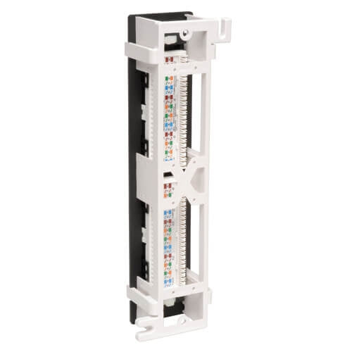Tripplite N250-012 12-Port Cat6/Cat5 Wall-Mount Vertical 110 Patch Panel, TAA