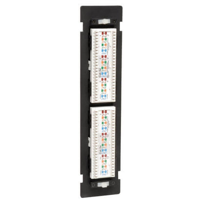 Tripplite N250-012 12-Port Cat6/Cat5 Wall-Mount Vertical 110 Patch Panel, TAA