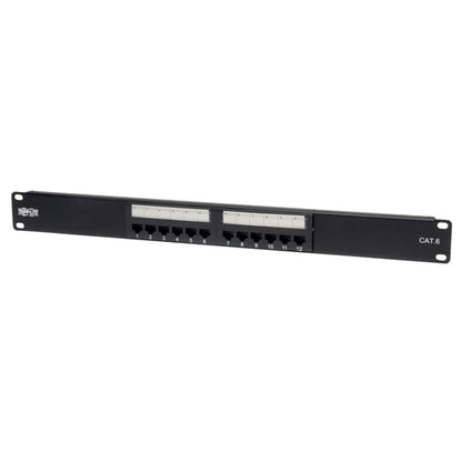 Tripplite N252-012 12 Port 1U Rackmount Cat6/Cat5 110 Patch Panel 568B, RJ45 Ethernet