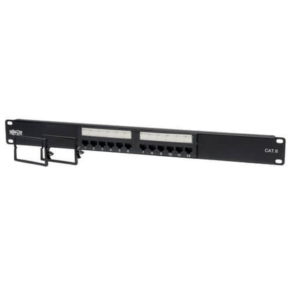 Tripplite N252-012 12 Port 1U Rackmount Cat6/Cat5 110 Patch Panel 568B, RJ45 Ethernet