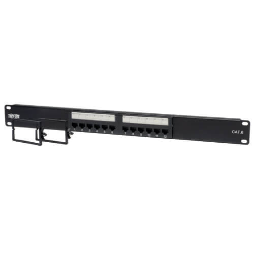 Tripplite N252-012 12 Port 1U Rackmount Cat6/Cat5 110 Patch Panel 568B, RJ45 Ethernet