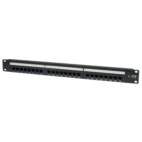 Tripplite N252-024 24 Port 1U Rackmount Cat6 110 Patch Panel 568B RJ45 Ethernet,loaded, Punchdown Style
