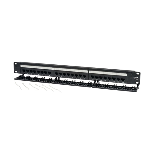 Tripplite N252-024 24 Port 1U Rackmount Cat6 110 Patch Panel 568B RJ45 Ethernet,loaded, Punchdown Style