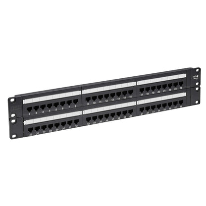 Tripplite N252-048 48-Port Cat6 Patch Panel, UTP, 110 Punch Down, RJ45, 2U, TAA