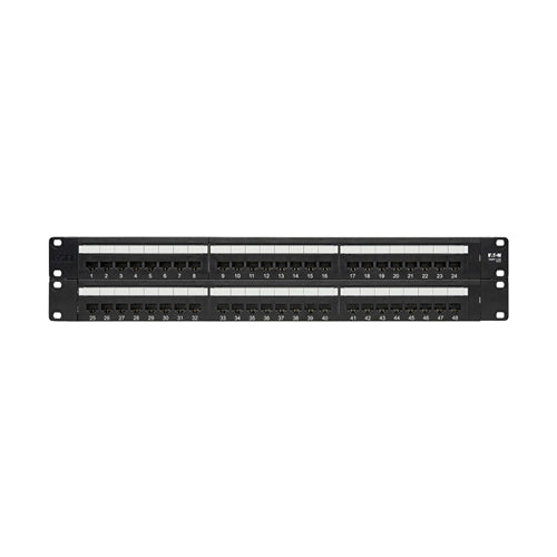 Tripplite N252-048 48-Port Cat6 Patch Panel, UTP, 110 Punch Down, RJ45, 2U, TAA