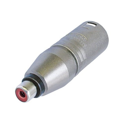 Neutrik NA2MPMF 3 Pin Male XLR to RCA / Phono Socket Adapter, Pin 2: Signal, Pin 1 and 3: Connected to Ground
