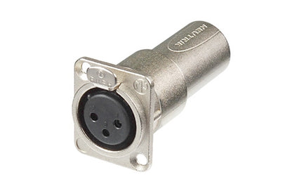 Neutrik NA3FDM 3 Pin Female XLR to Male Feed-Thru Adapter for Panel Mount