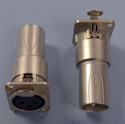 Neutrik NA3FDM 3 Pin Female XLR to Male Feed-Thru Adapter for Panel Mount