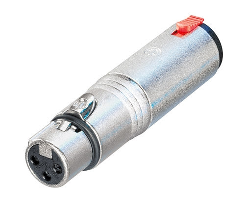 Neutrik NA3FJ 3 Pin Female XLR to Stereo 1/4" Locking Jack (Tip, Ring, Sleeve Contact)