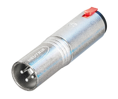 Neutrik NA3MJ 3 Pin Male XLR to Stereo 1/4" Locking Jack (Tip, Ring, Sleeve Contact)