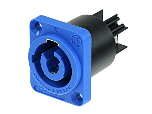 Neutrik NAC3MPA-1 3 Pole Blue Powercon Chassis Connector, Color Coded for "Power in"