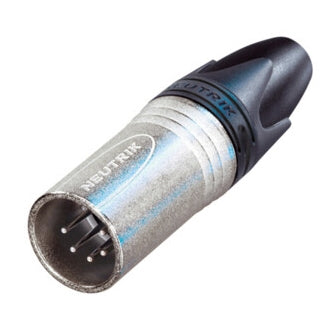 Neutrik NC5MXX 5 Pin Male XLR Cable Connector with Nickel Housing and Silver Contacts