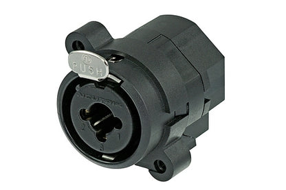 Neutrik NCJ6FI-S 3 Pin Female XLR Receptacle with 1/4" Stereo Jack Without Switching Contact, Combo Jack (Solder)