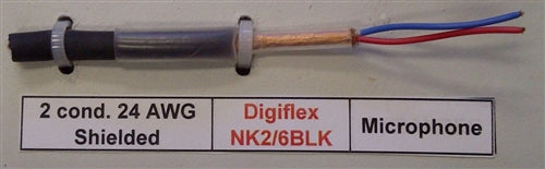 Digiflex NK2/6 Balanced 24AWG 2 Conductor Shielded Microphone Cable, Black (153M = Full Roll)